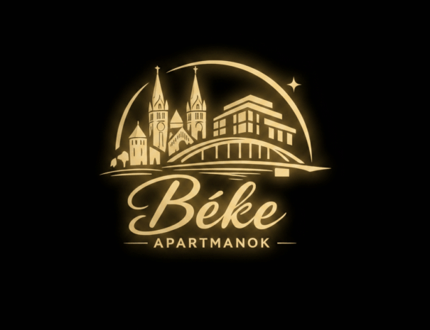 Béke apartmanok Logo fekete háttérrel